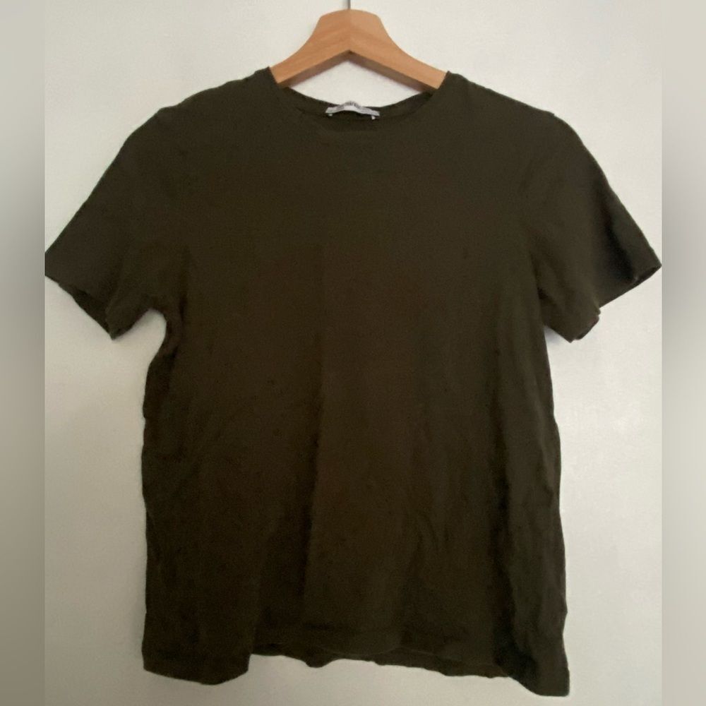 ZARA CROPPED DARK GREEN TEESHIRT SIZE SMALL